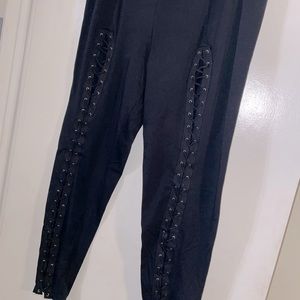 Forever 21 Pants with string up/ split STRETCHY! (Never Worn)